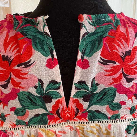 Evelyn Blue pop art dress size L long sleeves new never worn! Fun & colorful - Picture 13 of 16